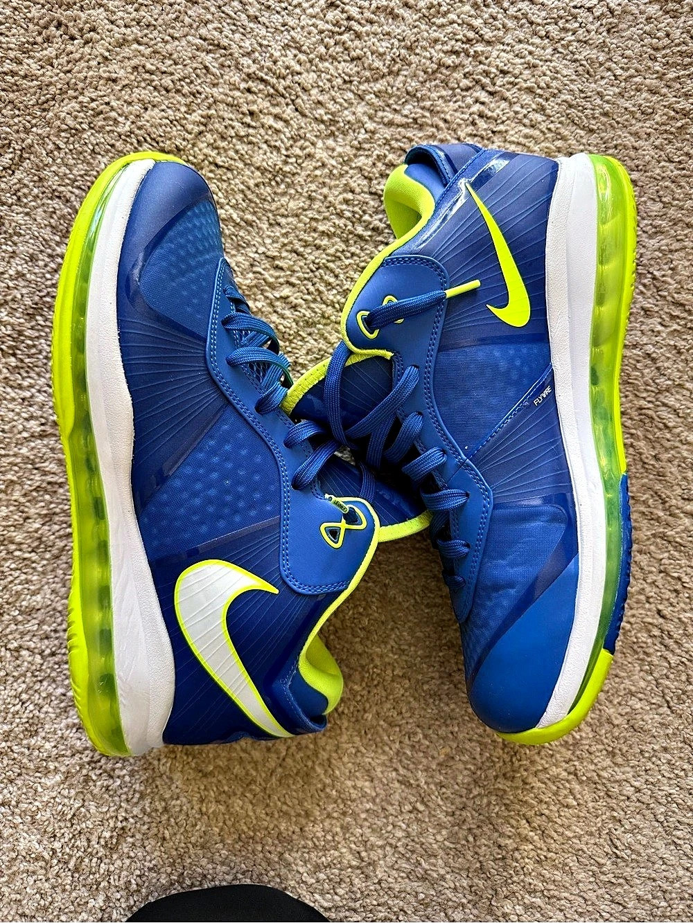 Nike LeBron 9 Low Athletic Sneakers Blue & Green